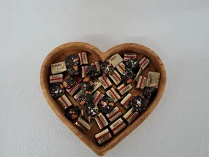 Wooden Heart candy/snack dish