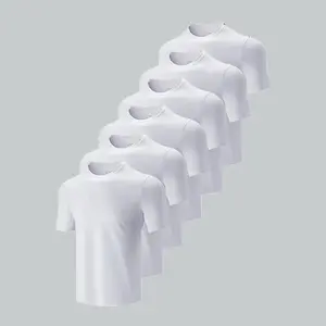 Unisex 6-Pack Fitted Cut Quick Dry Short Sleeve Crew Neck Men’s Athletic T-Shirts - Ideal for Running, Gym, Everyday Wear