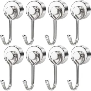 Magnetic Hooks Cruise, 30 Lbs Magnet Hooks, Swivel Magnetic Hooks for Hanging, Magnets with Hooks for Fridge Classroom Garage