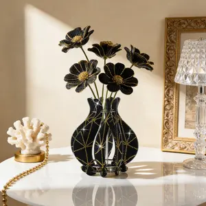 5D Diamond Art Vase DIY Diamond Painting Kit, Luxurious Acrylic Decorative Flower Vase, Home Room Bedroom Decor, Perfect Mother's Day Gift, Birthday and Holiday Gift