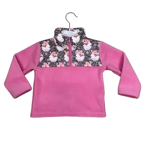 Girl Christmas Pollover Santa Claus Leopard Winter Jacket Thick Velvet Shirt