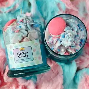 Cotton Candy Dessert Candle. Candle gift ideas. Summer candle. Food candle. Candy candle.