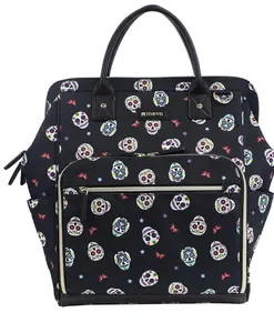 Maevn READYGO Clinical Nursing BackPack Skull Print Black teacher bag