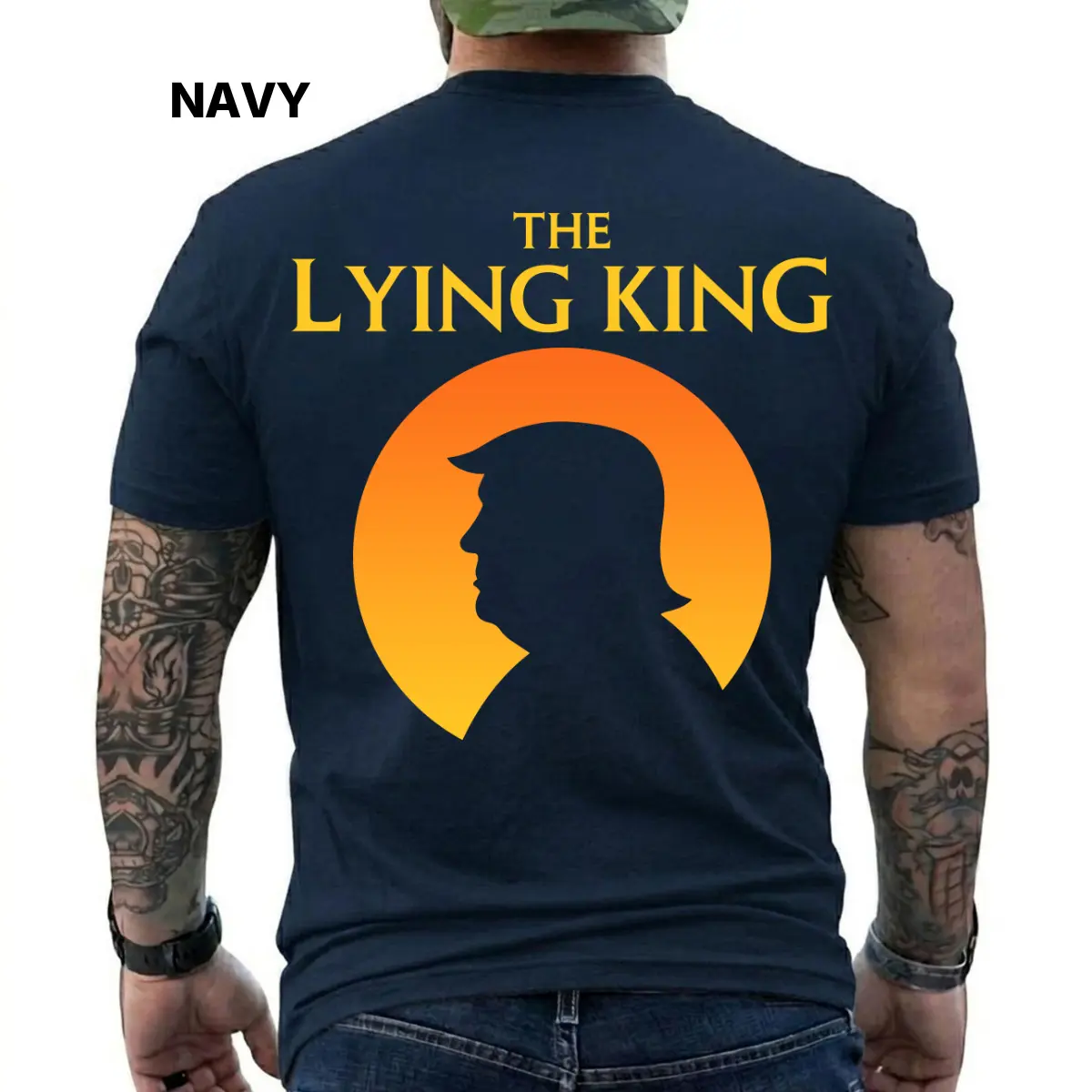 The Lying King T-Shirt, Anti Trump Graphic Tee, Funny Political Parody Shirt, Anti Trump Satire T-Shirt, Funny Political Gift for Men, Short Sleeve Printed Graphic Shirt, Daily Casual Cotton Menswear