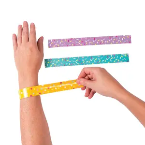Donut Sprinkles Slap Bracelets - 12 Pc.