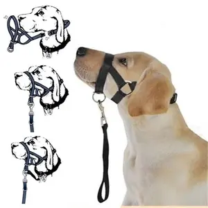 Creative Training Leash Non Pull Dog Muzzle Dog Head Collar Leader Harness Dog Halter
