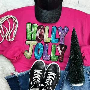 Sequin Holly Jolly Patch