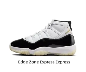 Black & White Patent Leather High-Top Basketball Shoes, Leather Material Off-White Outsole Gold Logo Heel Retro Sneakers