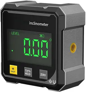 Magnetic Digital Angle Finder with Dual Laser Guide & 360° Magnetic Attachment Rechargeable Angle Meter for Woodworking Construction and Machinery