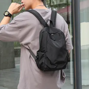 Mini Men's Backpack Fashion Small Black Shoulder School Bag for Man  Canvas Waterproof Sports Travel Male Backpacks
