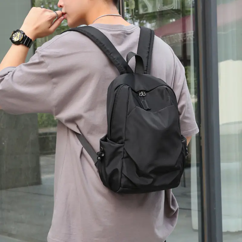 Mini Men's Backpack Fashion Small Black Shoulder School Bag for Man  Canvas Waterproof Sports Travel Male Backpacks