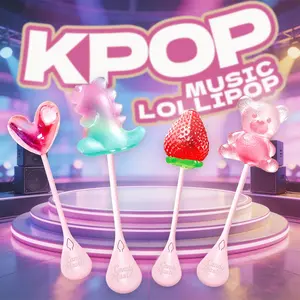 Candy Master MeCandy 4D Music Lollipop - Bone Conduction Tech, Sugarfree Fruity Flavor, Halal Certified |  K-pop Music Lollipop | 4D Bear/Strawberry/Dinosaur/Heart Shapes |