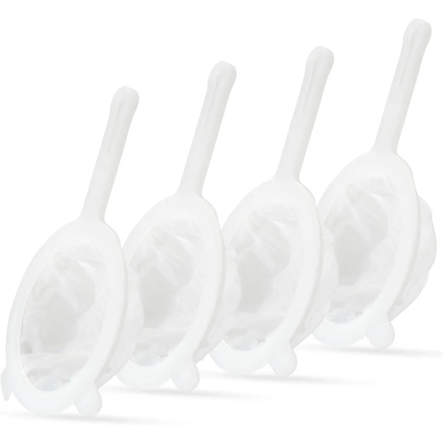 Multi-Mesh Strainer Set, 4 Pack - 100/200/300/400 Mesh, Nylon & Plastic Fine Mesh Sieve for , Coffe, Nut Milk, Juice, Broth, Smoothies,  & Easy to Clean, Durable,Dishwarer Safe