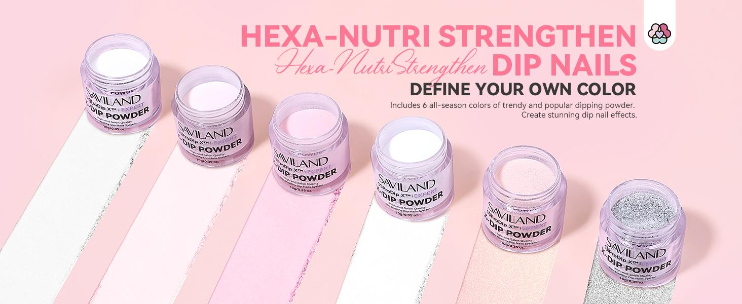 SAVILAND Dip Powder Nail Kit with Drill: 6 Color French Nail Art Perfect Beginners Set Features Pink Nude Glitter Clear Powder DIY Home Manicures SAVILAND Dip Powder Nail Kit with Drill: 6 Color French Nail Art Perfect Beginners Set Features Pink Nude Glitter Clear Powder DIY Home Manicures