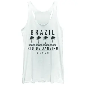 Women's Lost Gods Brazil Rio de Janeiro Beach Racerback Tank Top