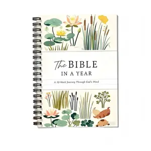 A5 Women's 52-Week Bible Study Notebook, 104 Pages Spiral Bound, Non-Disposable, Ideal for Daily Reflections and Learning