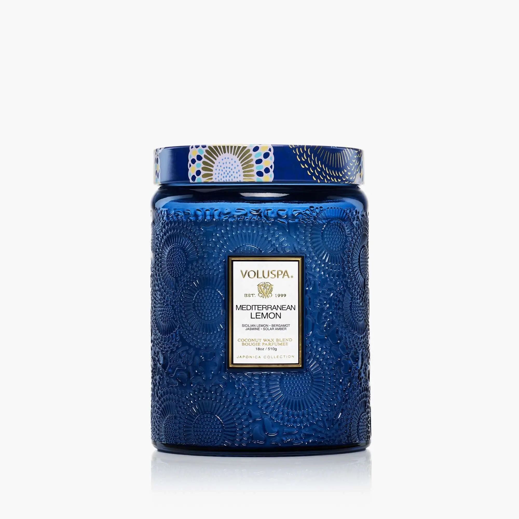 Mediterranean Lemon Fragrance Glass Jar Candle, Home Decor Aroma Candle for Home Supplies