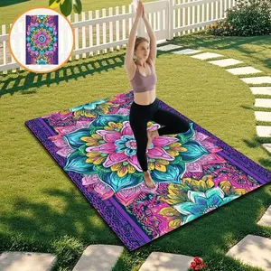 1pc Non-Slip Diatomite Yoga Mat for Women, Home Outdoor Portable Thick Wide Long Fitness Mat, Sports Exercise Pad