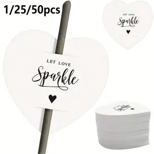 Wedding Flashlight Stickers, Heart-Shaped Wedding Gift Tags, Rustic Kraft Paper Party Labels, Elegant Wedding Card Tags, Romantic Wedding Decorations