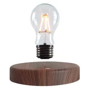 MAGECMOON Magnetic Levitation Glass Bulb Retro Tech Creative Black Technology for Bedroom Living Room Desktop Floating Filament Lighting Atmosphere Decoration Birthday Gift
