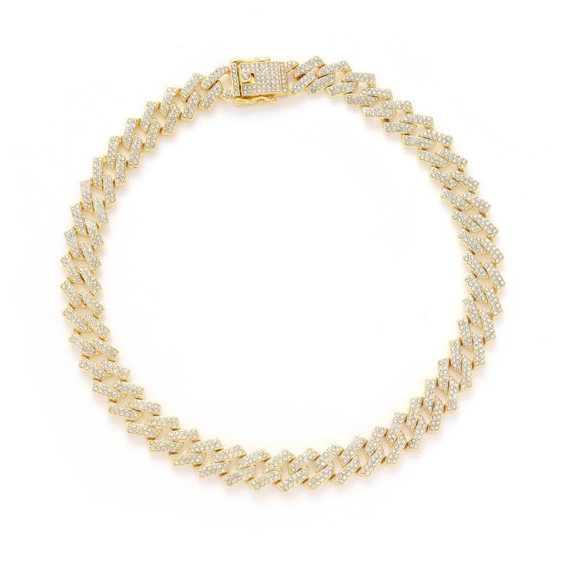 Moissanite 10MM Prong Cuban Link Chain Sterling Silver Pass Test Lab Diamond Necklace Valentine's Day Gift For Him (Storage Boxes)nice