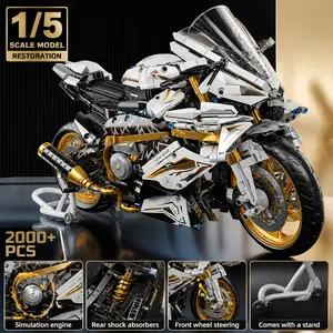 The Ultimate Birthday Gift: 1:5 Scale Racing Motorcycle Building Set – A High-Precision Construction Experience for Kids & Collectors, Premium Gift Box Ready, Ideal STEM Present