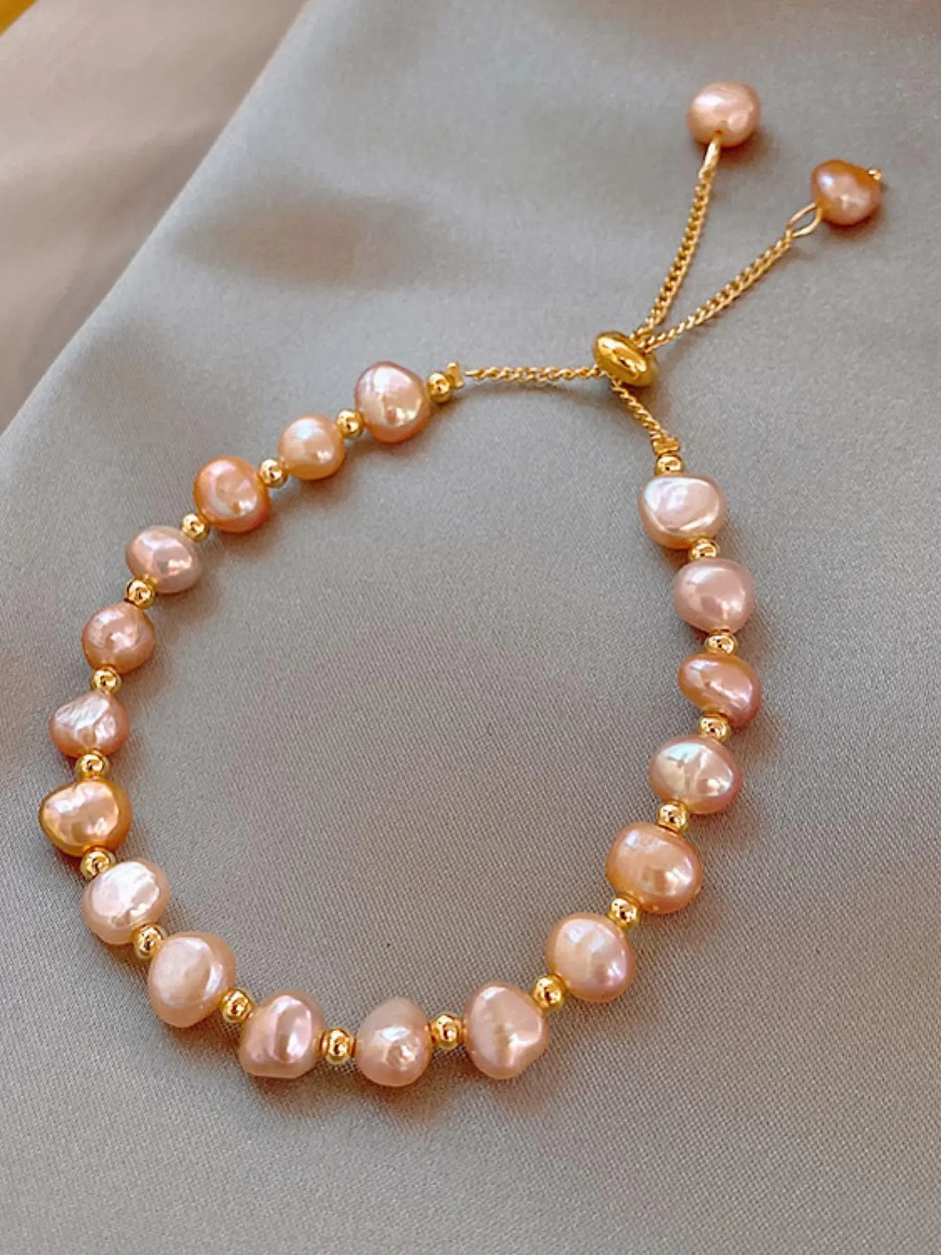 Baroque Freshwater Pearl Crystal Bracelet, Exquisite Bracelet, Pearl Beaded Bracelet, Pearl Bracelets, Beautiful Bracelets, Elegant Handmade Jewelry for Women, Unique Gift for Special Occasions