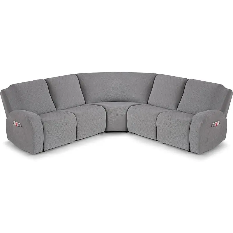 VANSOFY Extra Large Reclining Sectional Couch Covers, Washable 5