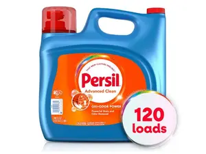 Persil Advanced Clean OXI+Odor Power Liquid Laundry Detergent 240 fl oz 120 Loads USA Made with Powerful Stain Fighting Enzymes & Odor Eliminating Technology