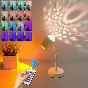 Dual Head Sunset Water Ripple Projection Lamp with Remote, Smart Indoor Light, RGB 16 Colors, USB Powered, Ideal for Bedroom, Living Room, Studio, Adjustable Led Lights, Indoor Decorative Light, Aurora Projector Lamp