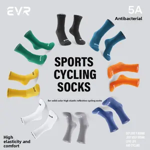 EVR new cycling socks outdoor cycling high elastic reflective cycling socks 5A antibacterial single 6 nylon