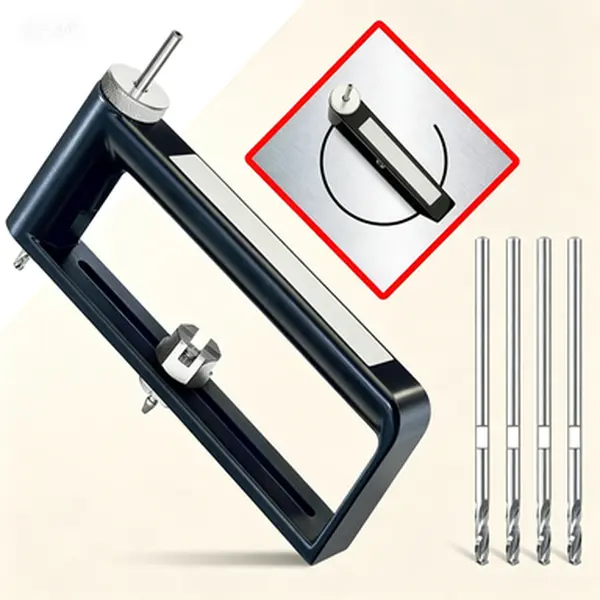 Precision Sheet Metal Circle Cutter with 4 Extra Bits, Adjustable Hole Saw for Metal, HVAC Ductwork Hole Cutter Tool, Cuts 2-12 Inch Circles in 24Ga Steel and 26Ga Stainless, Reusable