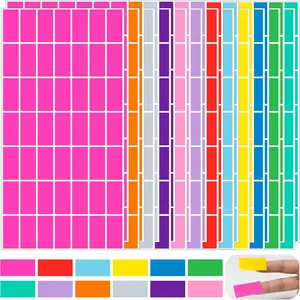 Colored Label Stickers,Rectangular Color Coding Stickers 1.57 x 0.75 Inch (40mm x 19mm),12 Assorted Colors for Inventory Organize, File Classification - 1176 Pack