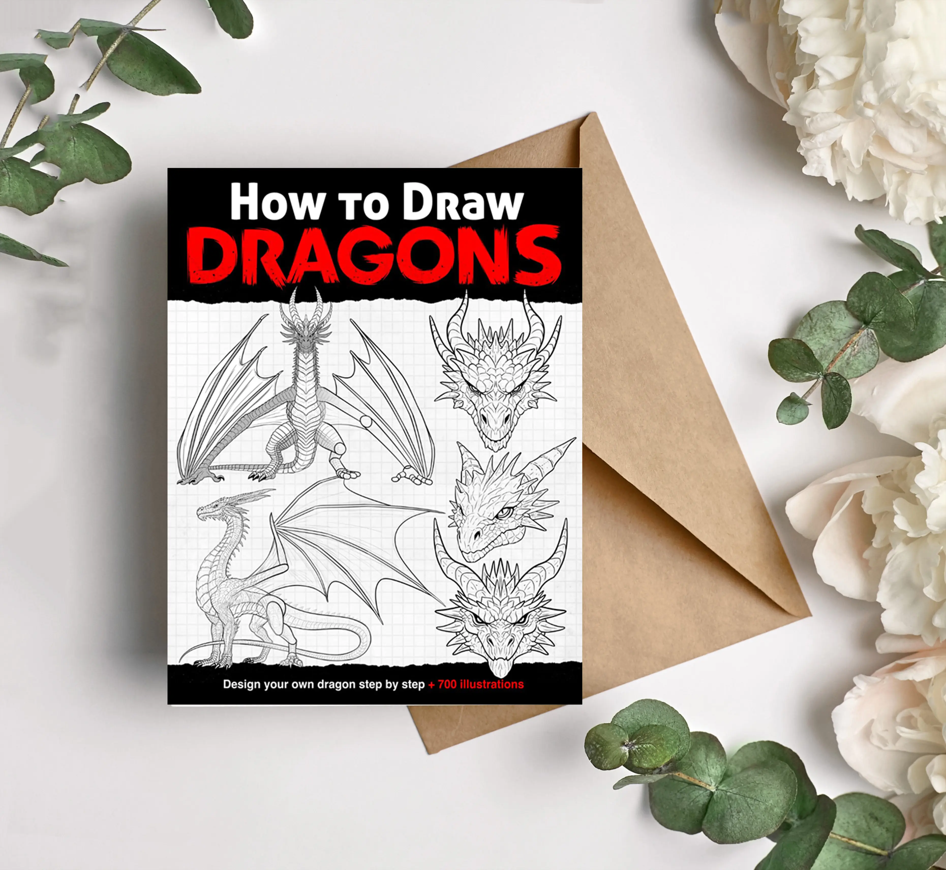 How to draw Dragons Design your own dragon step by step (Anatomy for ...
