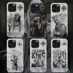Baldwin IV "The Leper King" The Crusader King and His Holy Army Phone Case, Crusader King of Jerusalem Cross Medieval Christian Phone Cover, Medieval Cross Armor Glory of God Gothic Faith 17 Air Pro Max