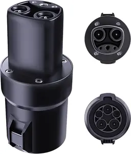 TopAutoGear J1772 to Tesla Charger Adapter - Fits All Tesla Models, Max 80A/250V AC, Fast Charging for Model Y/3/X/S & Cybertruck, Compatible with Level 1/2 Stations, CCS to NACS Adapter