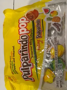 Tamarindo Pulparindo Lollipops, Authentic Mexican Fruit Candy Snacks