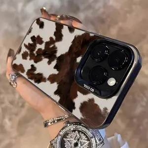 Classic Creative Cowhide Camo Pattern iPhone Case, All-Around Shockproof Phone Protection, Durable Design for Smartphone Users, Perfect Gift for Tech Lovers, Phone Cover, Shockproof Protective Cover