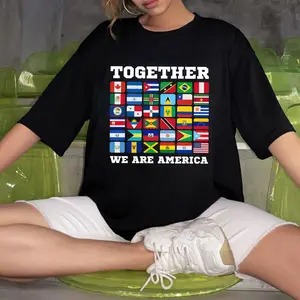 Together We Are America Flag Unisex Shirt - America Flags Comfort Colors Shirt - Latin American Pride Tee - Hispanic Heritage Puerto Rico Unisex Shirt