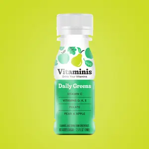 Vitaminis - Daily Greens Juice Shot with Vitamin D E A Pear & Apple Flavor for Healthcare & Dietary Supplement