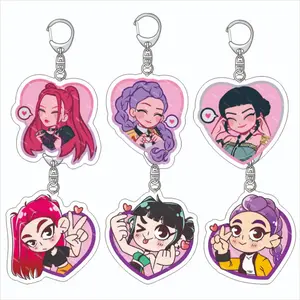 Anime Character Keychain, Transparent Acrylic Pendant, Backpack Charm, Creative Gift for Fans, Double-Sided Design, Fashion Accessory, Keychain Kawaii