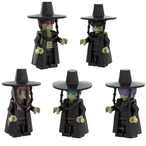 New Saja Boy Group 5-Piece Set, Kpop Inspired Demonhunter Building Block Model Toy Figure, Collectible Buildable Action Figures for Fans