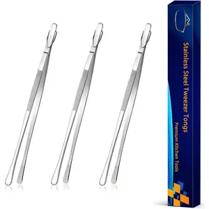 3 count Serving Tweezer Tongs 9-Inch Cooking Tweezers Kitchen Tweezers (9 9 9 Inch, )