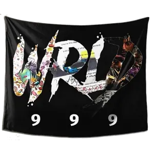 WRLD Rapper Canvas Tapestry, Wall Art Tapestry Wall Hanging For Living Room Bedroom Dorm Room Home Decor, Gift For Fan, Ready To Hang