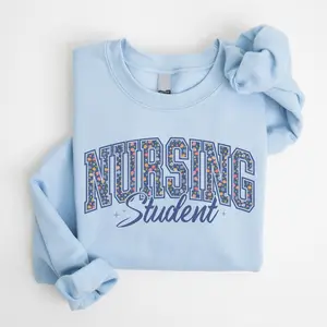 Floral Nursing Student T-Shirt /Sweatshirt/Hoodie - Future Nurse Crewneck Sweater