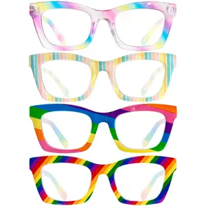 ZOECENT Women's Reading Glasses with Blue Light Blocking Stylish Printed Frames with Spring Hinges Degree+1.5 +1.75 +2.0 +2.5