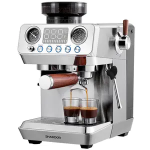 20 Bar All-in-One Espresso Machine with Built-in Grinder, Professional Steam Wand & 52mm Portafilter