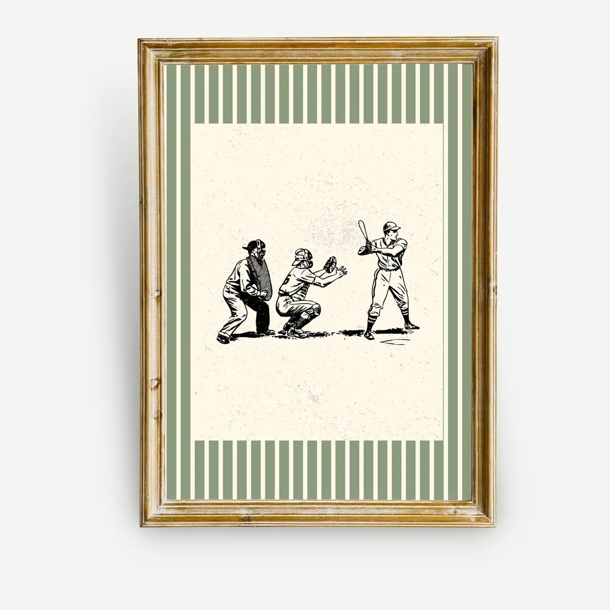 Unframed, Room Decor, Baseball Nursery Wall Art, Toddler Room, Classic Sporty Nursery, Vintage Sports Nursery, Playroom, Sports Themed Bedroom
