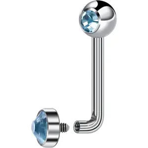 14G Solid Titanium Christina Piercing Barbell VCH Ring Bar Genital Jewelry Vertical Hood