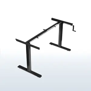 Crank Height Adjustable Desk Frame